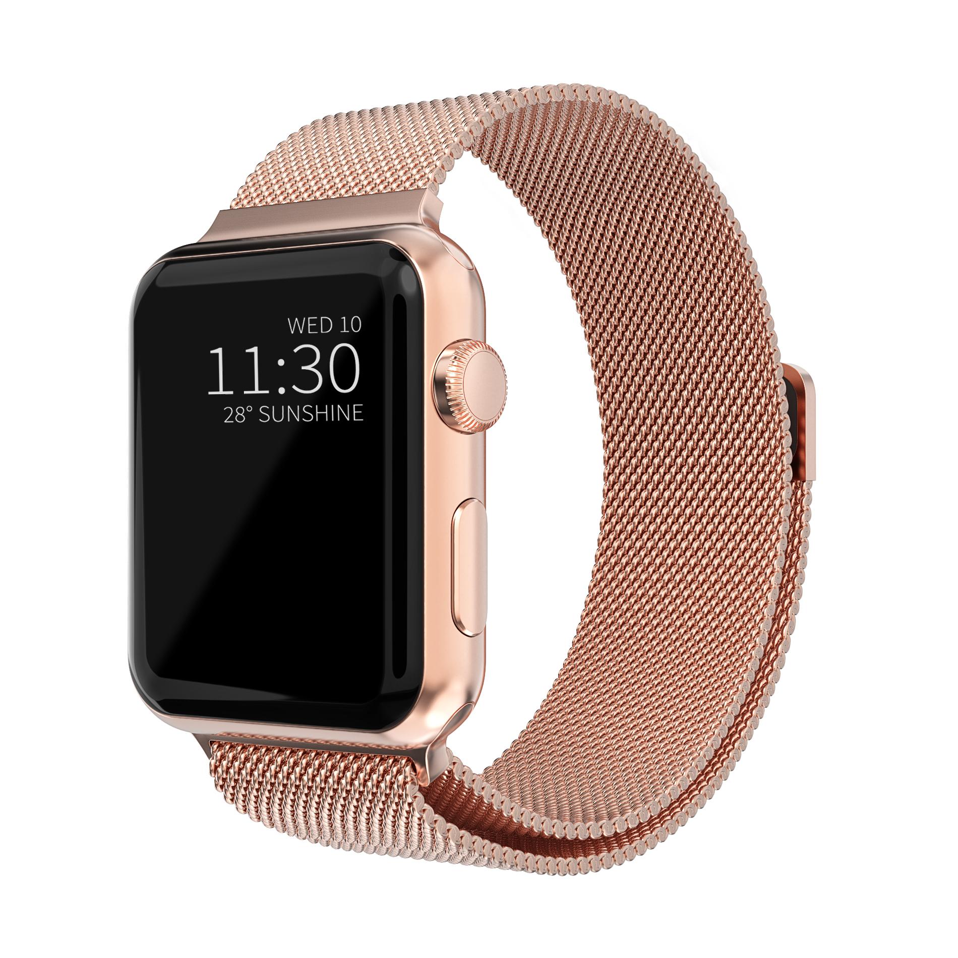 Apple Watch Series 9 45mm Reim Milanese Loop, Rosegull