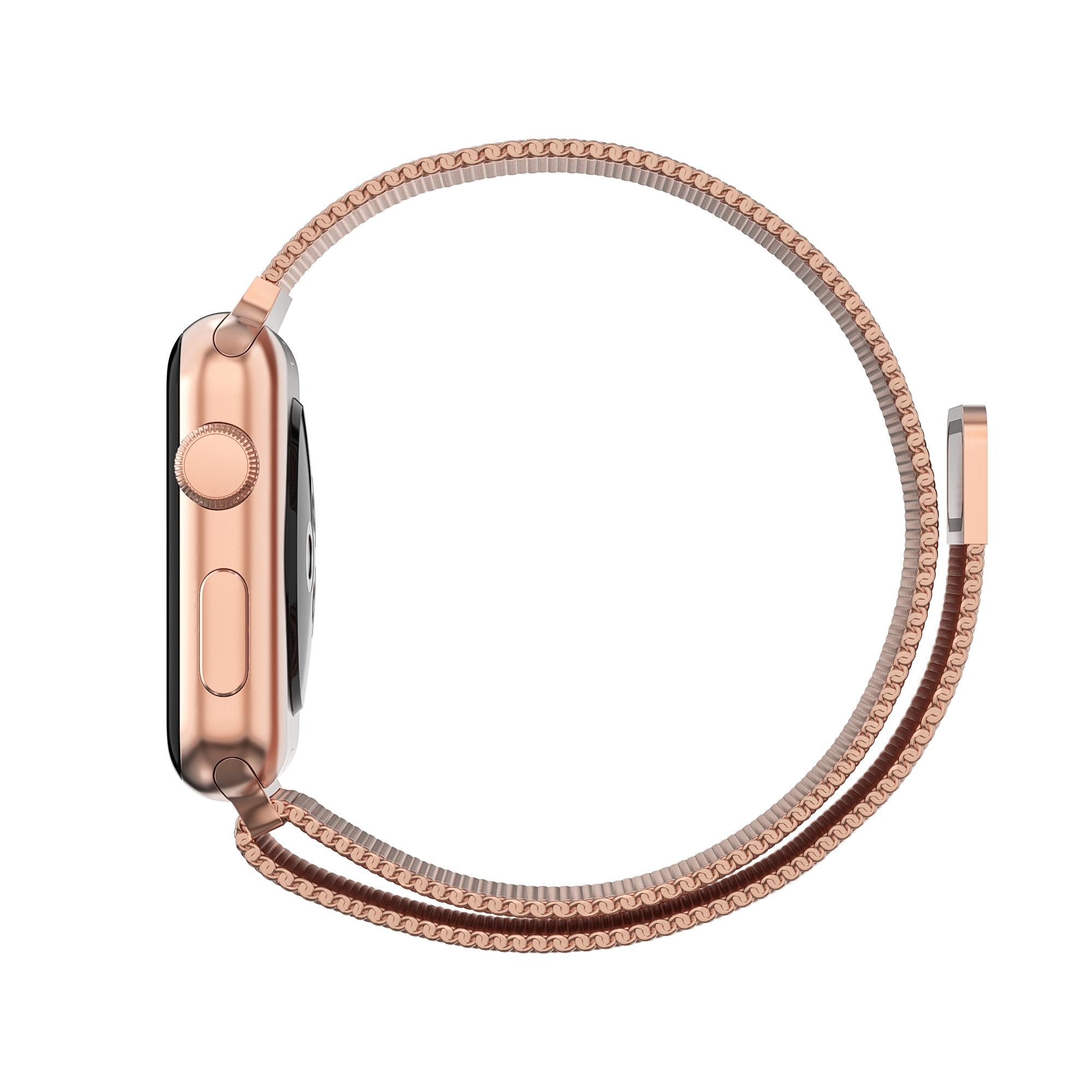 Apple Watch SE 44mm Reim Milanese Loop, Rosegull