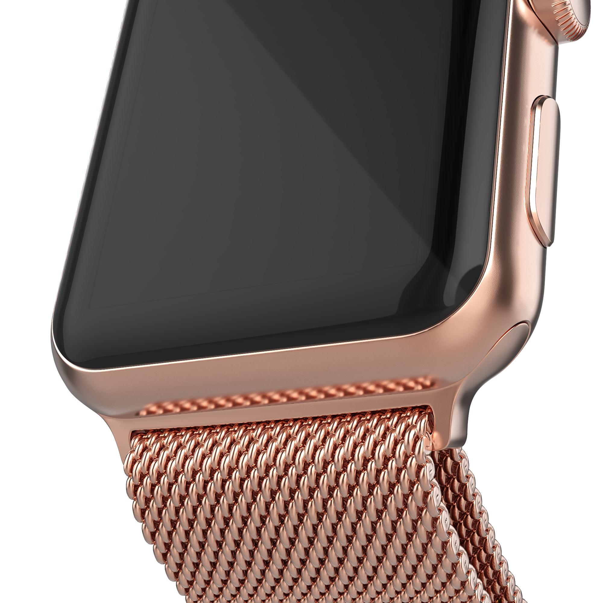 Apple Watch Series 1-3 42mm Reim Milanese Loop, Rosegull