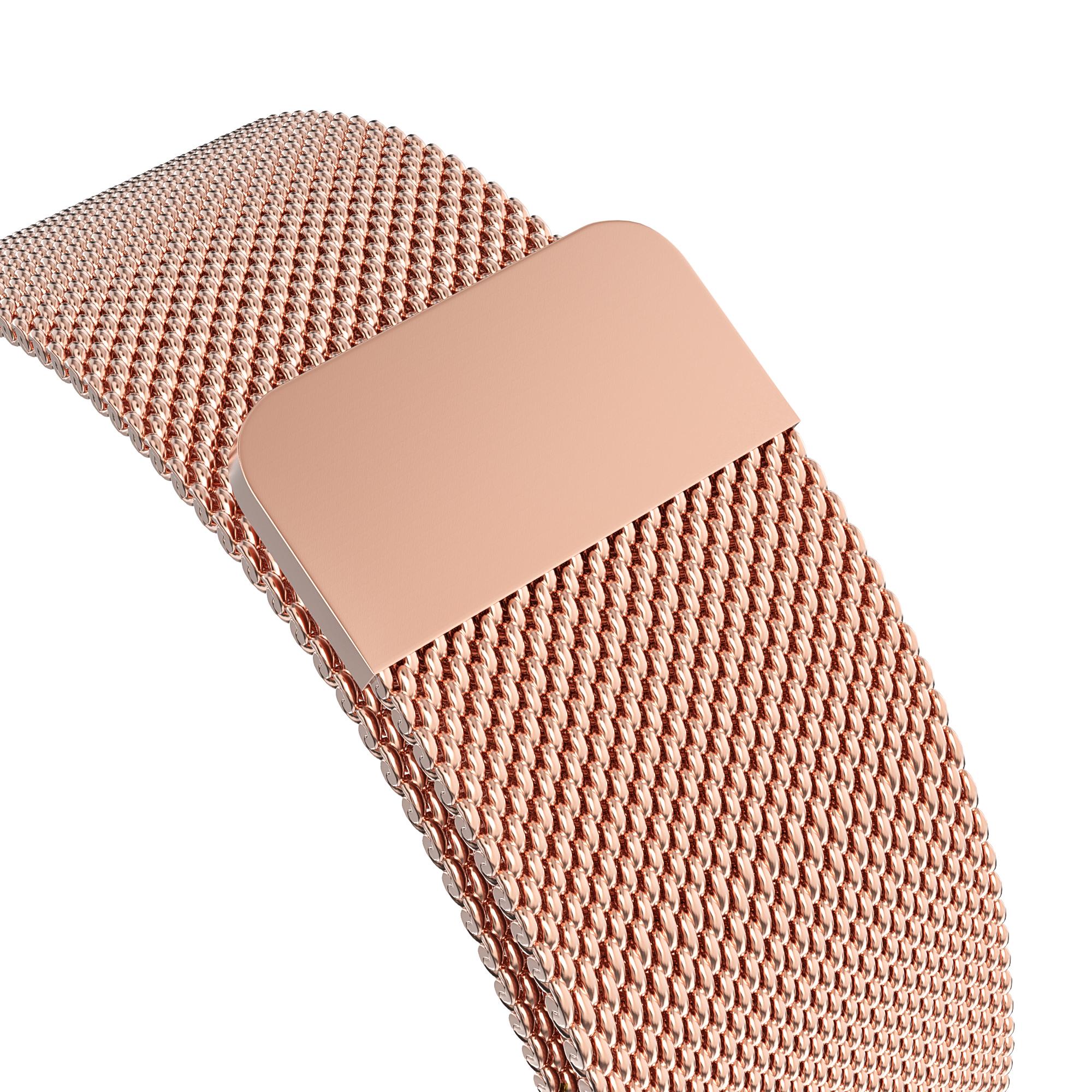 Apple Watch Series 1-3 42mm Reim Milanese Loop, Rosegull