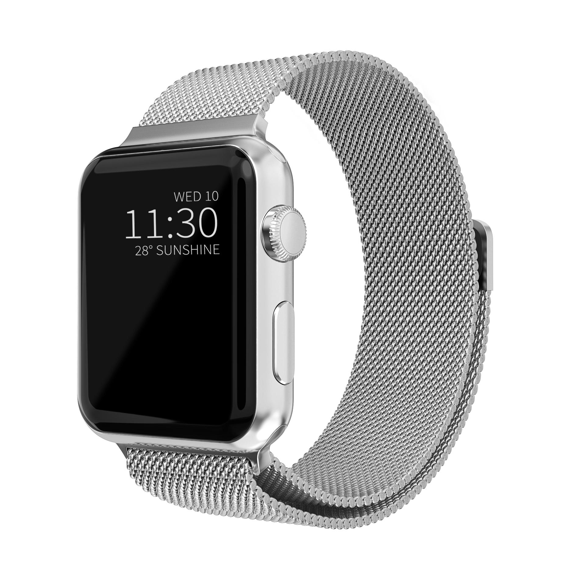 Apple Watch Series 8 41mm Reim Milanese Loop, Sølv