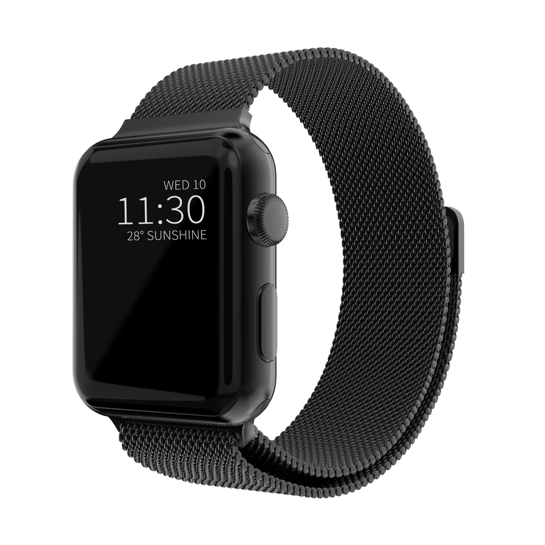 Apple Watch Series 9 45mm Reim Milanese Loop, Svart