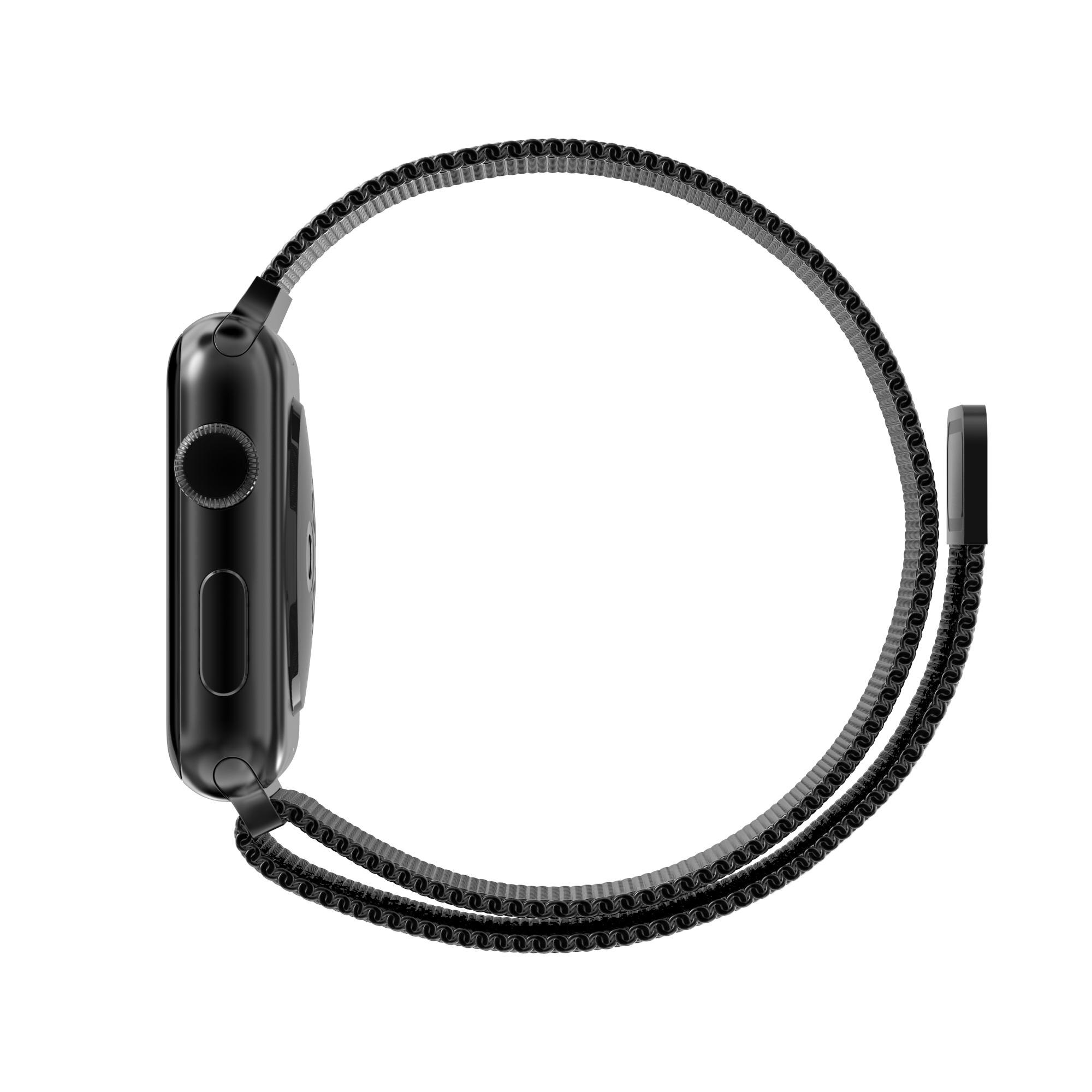 Apple Watch SE 44mm Reim Milanese Loop, Svart