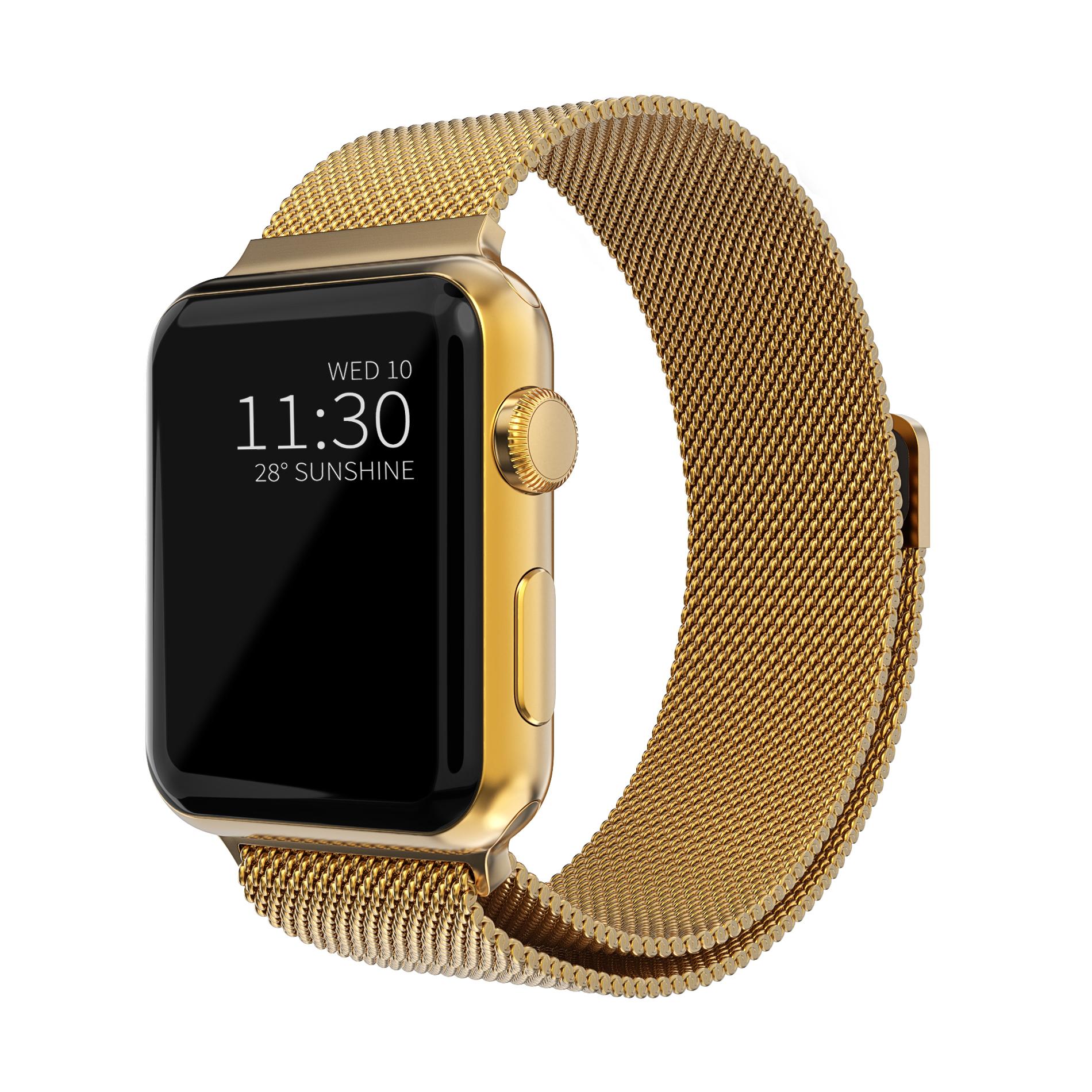 Apple Watch SE 44mm Reim Milanese Loop, Gull