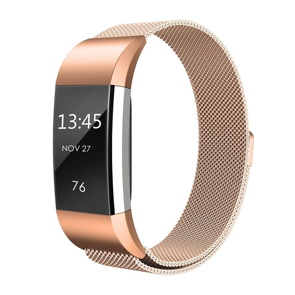 Fitbit Charge 2 Reim Milanese Loop, Rosegull