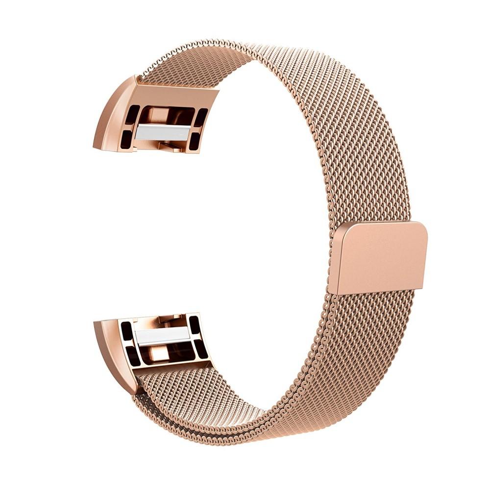 Fitbit Charge 2 Reim Milanese Loop, Rosegull