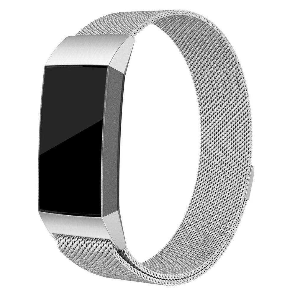 Fitbit Charge 3/Charge 4 Reim Milanese Loop, Sølv