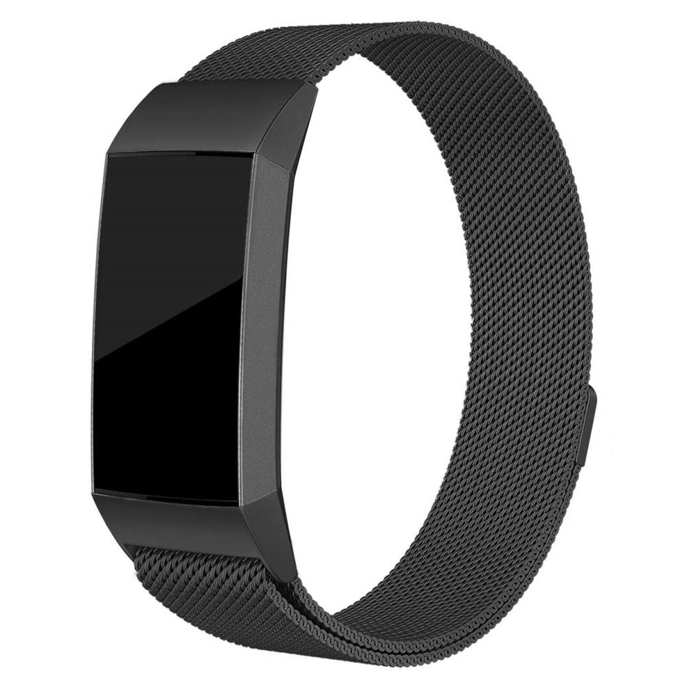 Fitbit Charge 3/Charge 4 Reim Milanese Loop, Svart