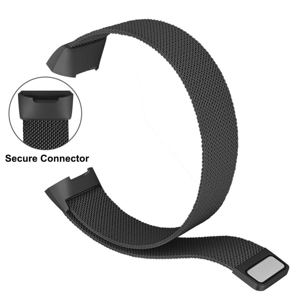 Fitbit Charge 3/Charge 4 Reim Milanese Loop, Svart