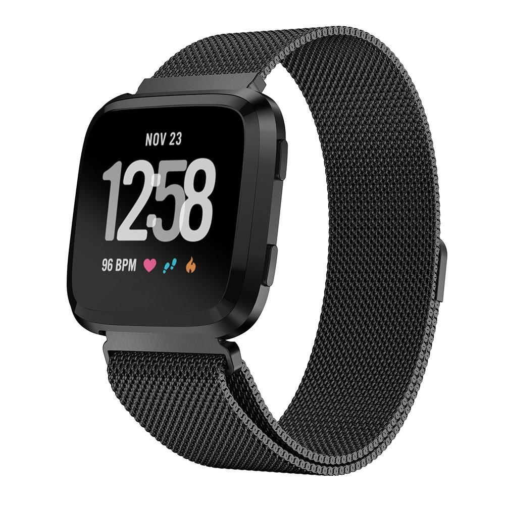 Fitbit Versa/Versa 2 Reim Milanese Loop, Svart