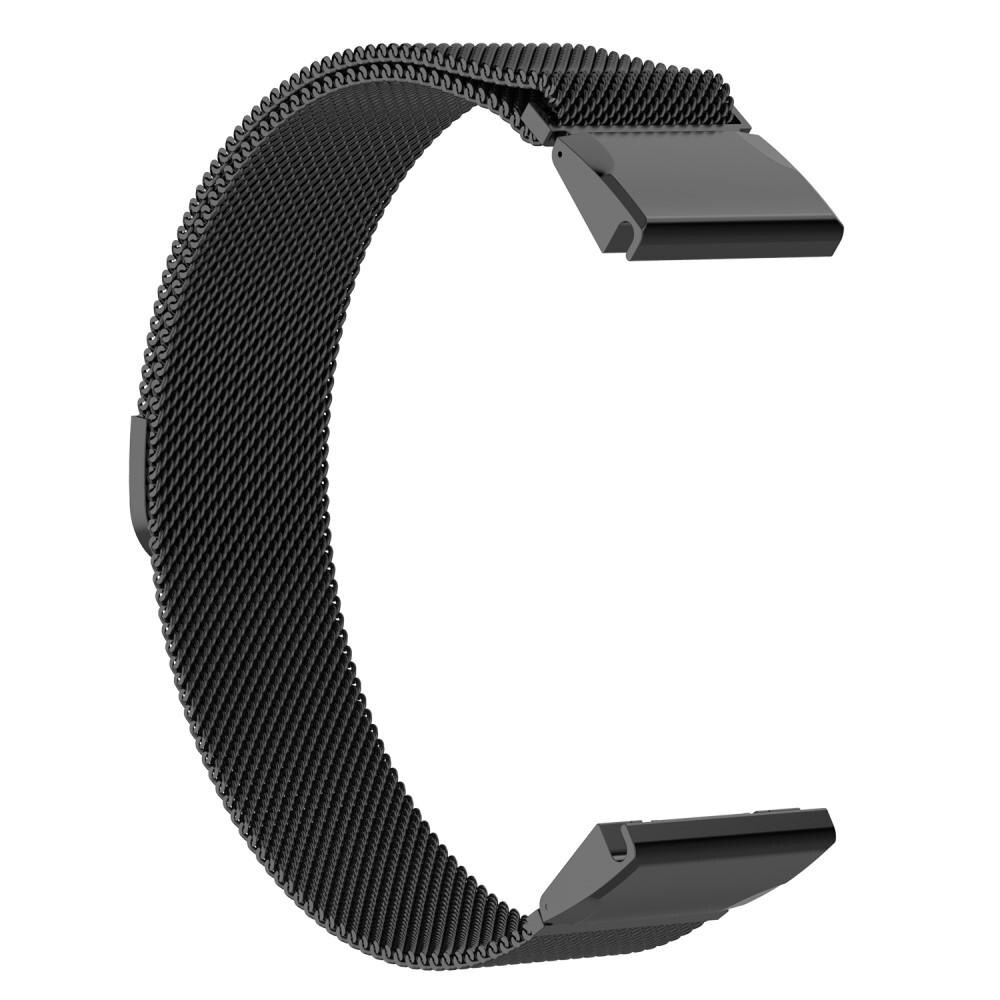 Garmin Fenix 5X Plus/Fenix 5X Reim Milanese Loop, Svart