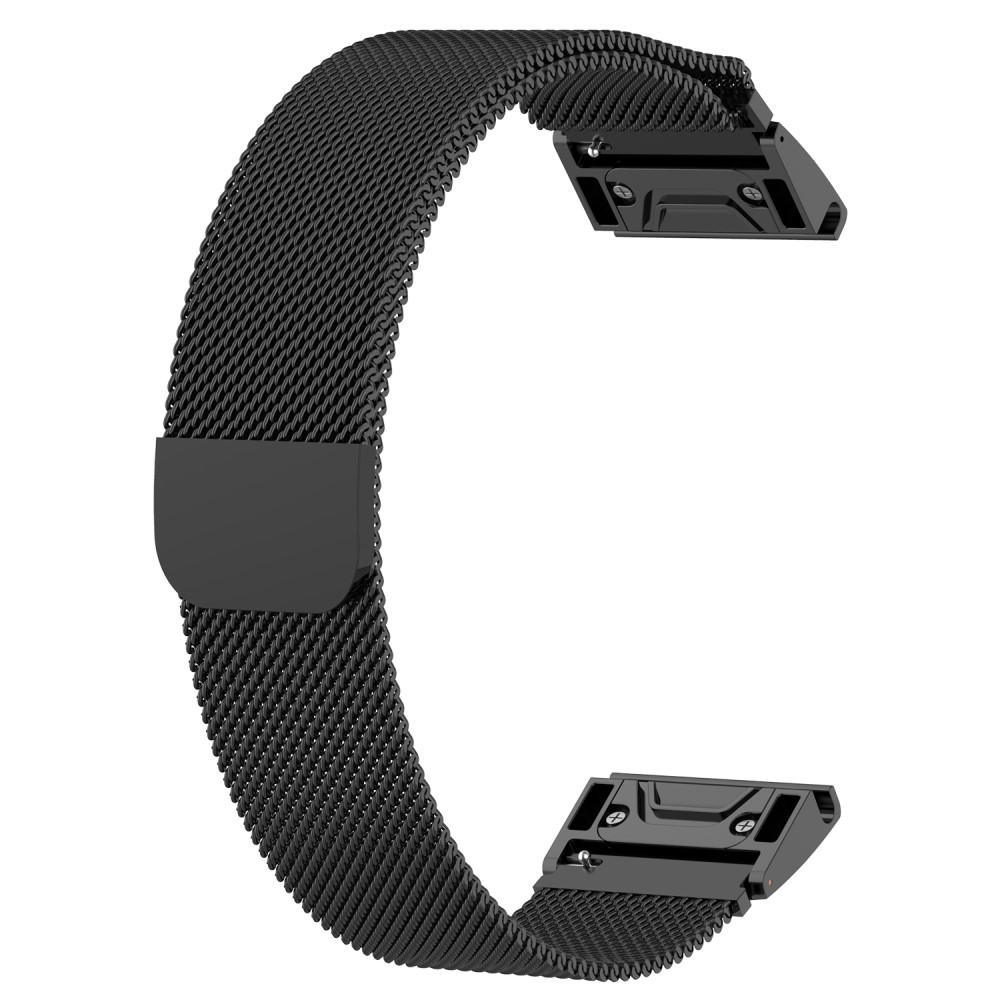 Garmin Fenix 5X Plus/Fenix 5X Reim Milanese Loop, Svart