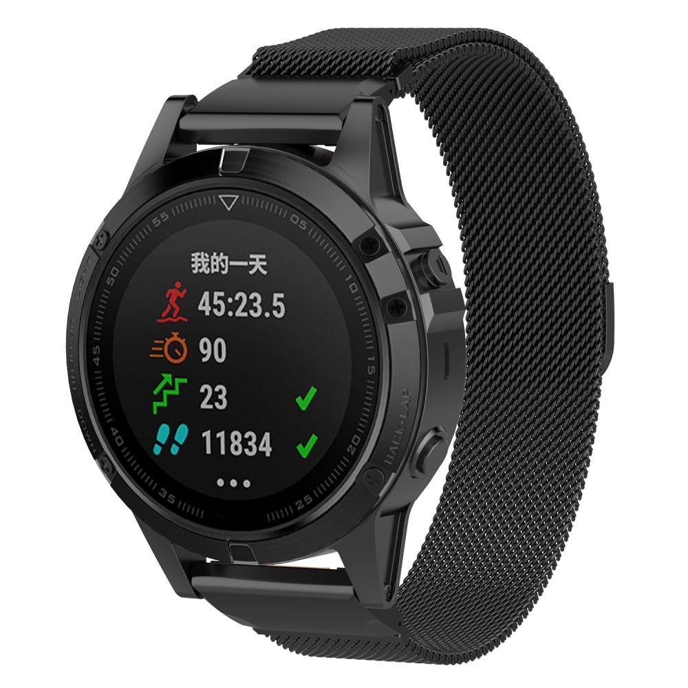 Garmin Forerunner 945 Reim Milanese Loop, Svart