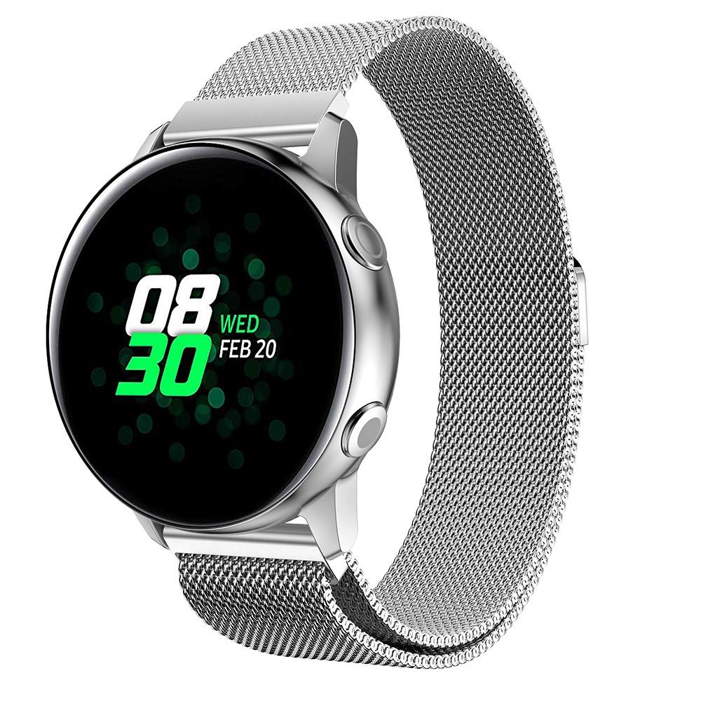 Samsung Galaxy Watch Active Reim Milanese Loop, Sølv