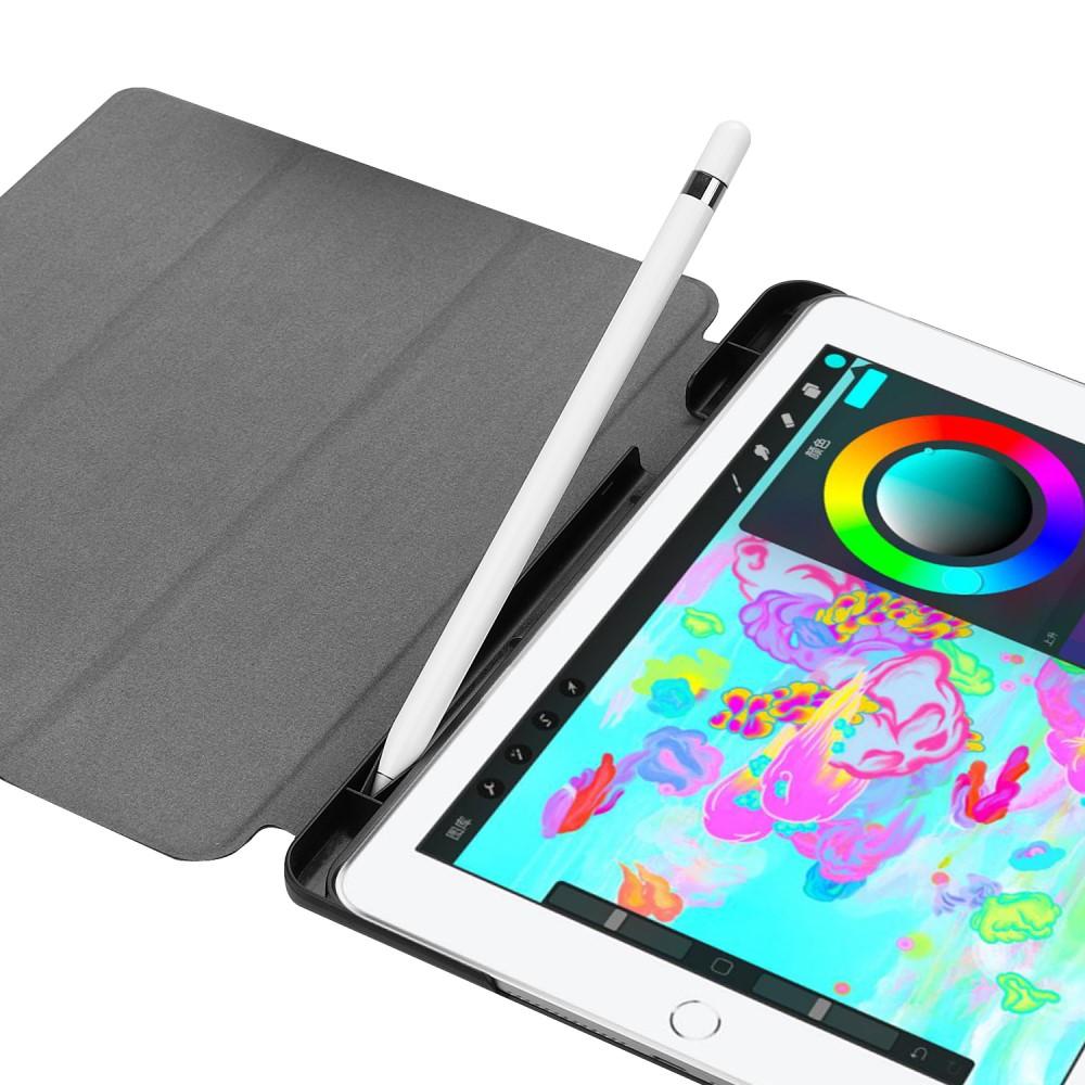 Apple iPad Air 2 9.7 (2014) Tri-fold etui med pennholder, Svart