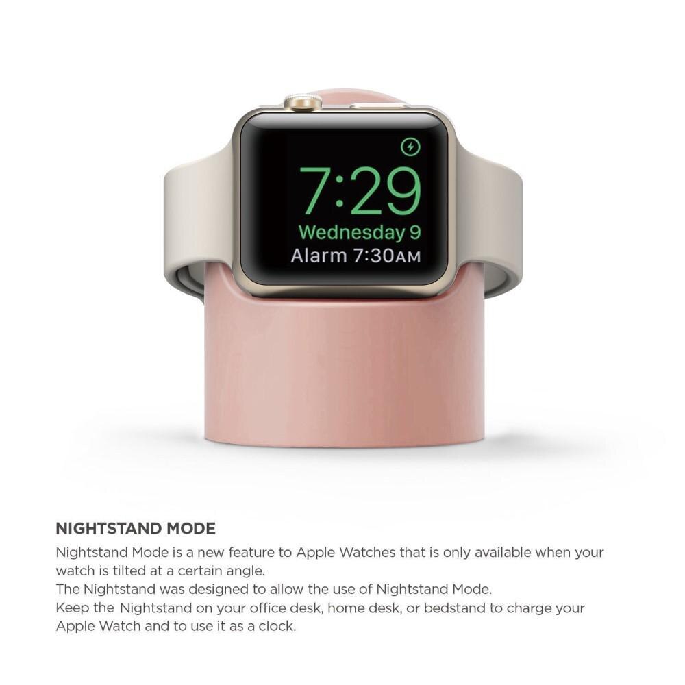 Apple Watch Ladestativ i silikon, Rosa