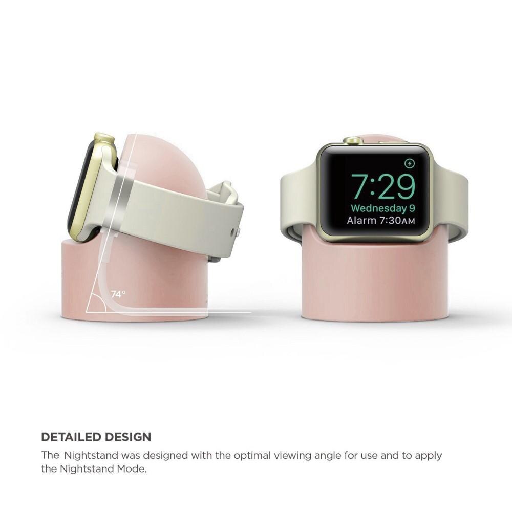 Apple Watch Ladestativ i silikon, Rosa