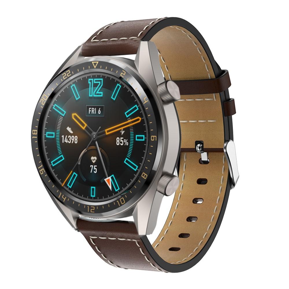 Huawei Watch GT 2 46mm/Watch GT 2e/Watch GT Reim i ekte skinn, Brun