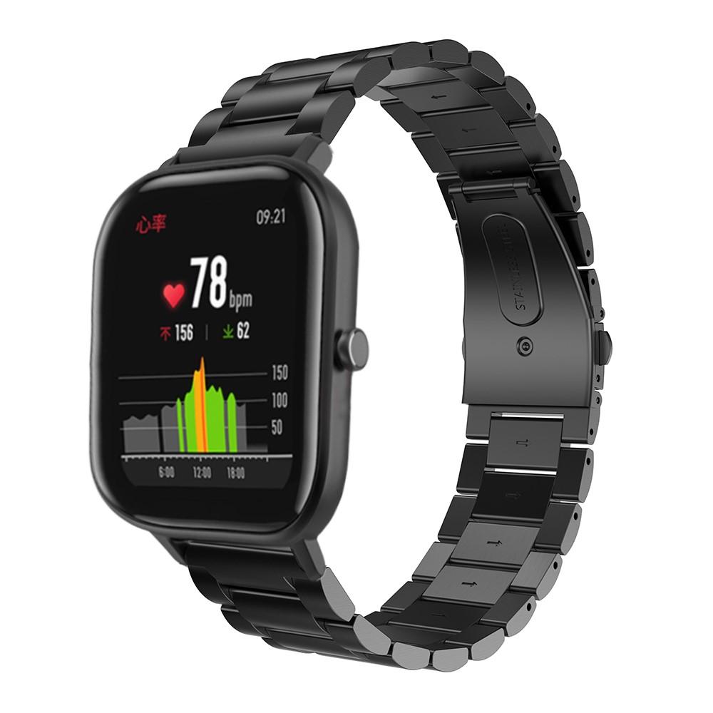 Amazfit GTS/GTS 2 Elegant lenkereim i metall, Svart