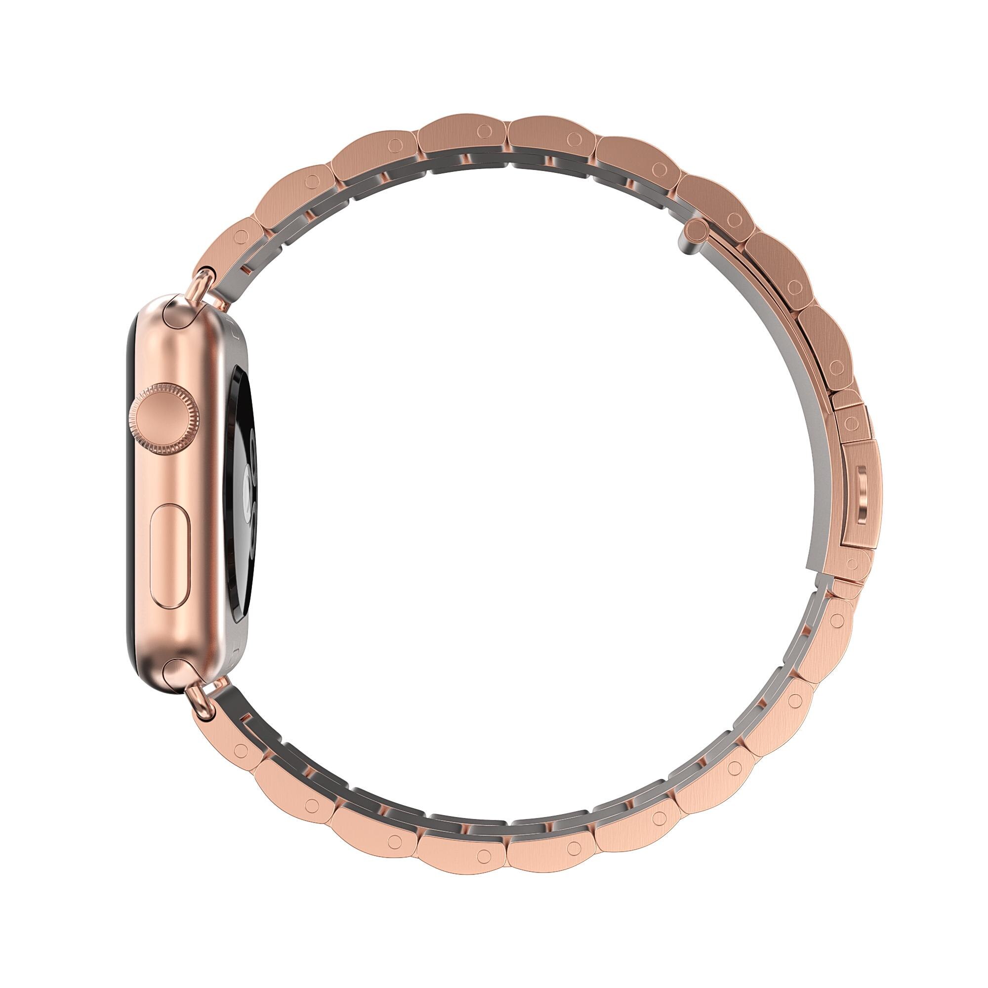 Apple Watch Series 10 42mm Elegant lenkereim i metall, Rosegull