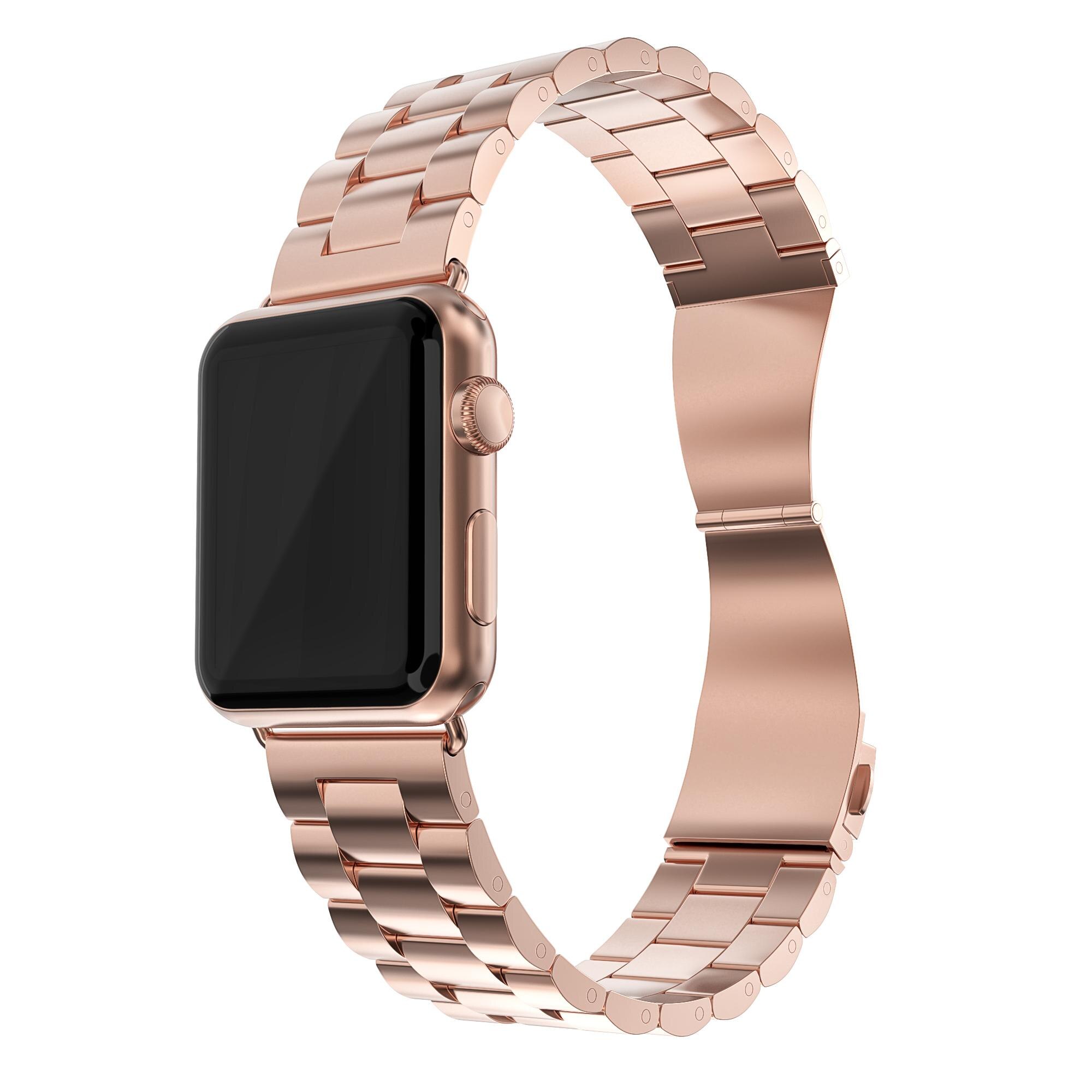 Apple Watch Series 8 41mm Elegant lenkereim i metall, Rosegull