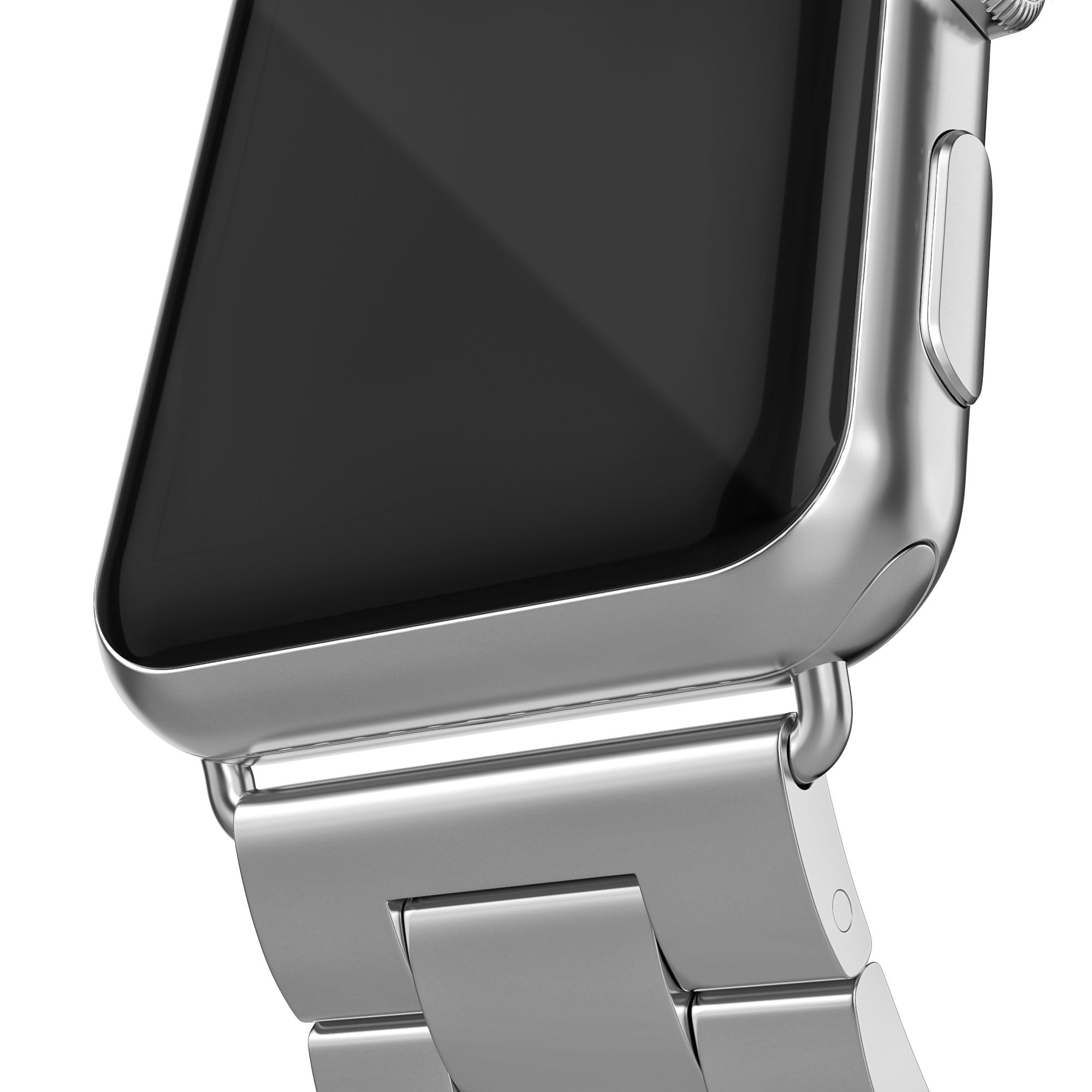 Apple Watch SE 40mm Elegant lenkereim i metall, Sølv