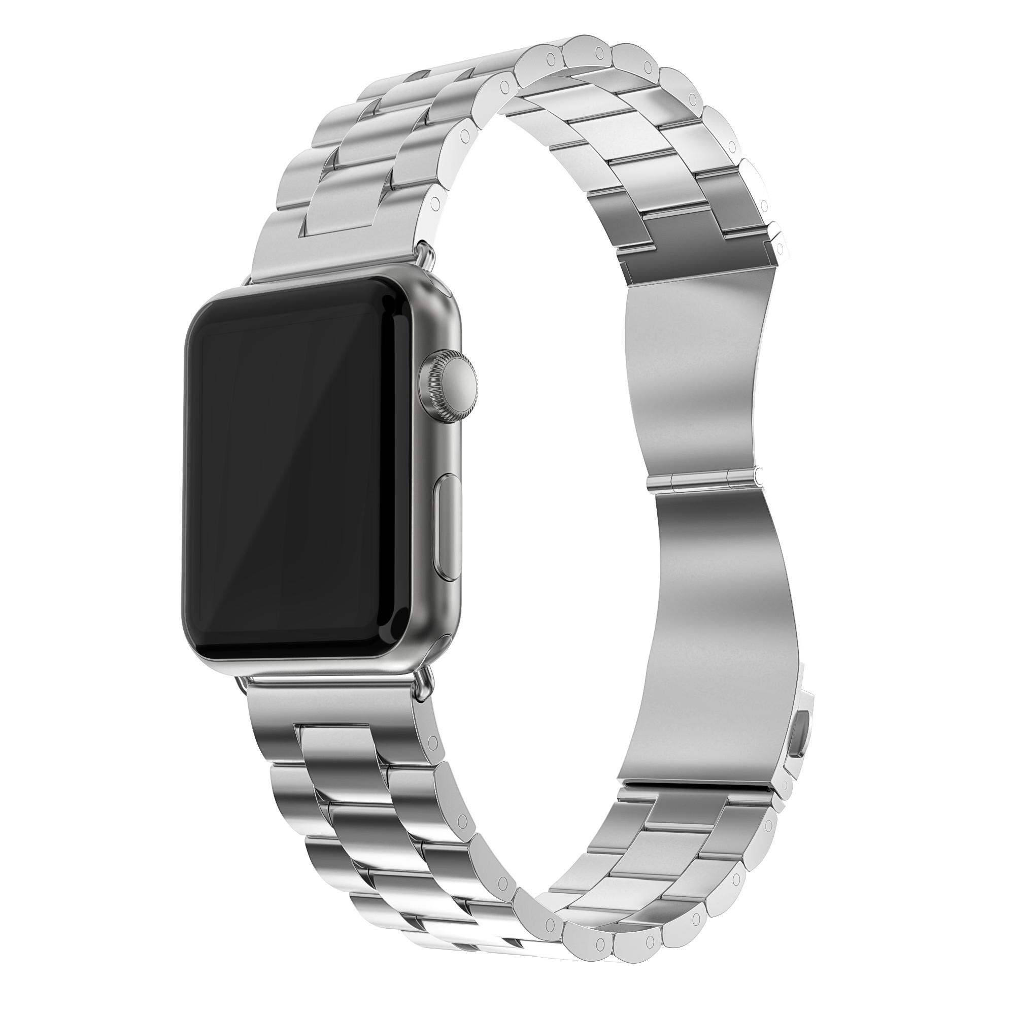 Apple Watch Series 8 45mm Elegant lenkereim i metall, Sølv