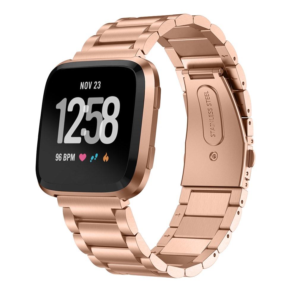 Fitbit Versa/Versa 2 Elegant lenkereim i metall, Rosegull