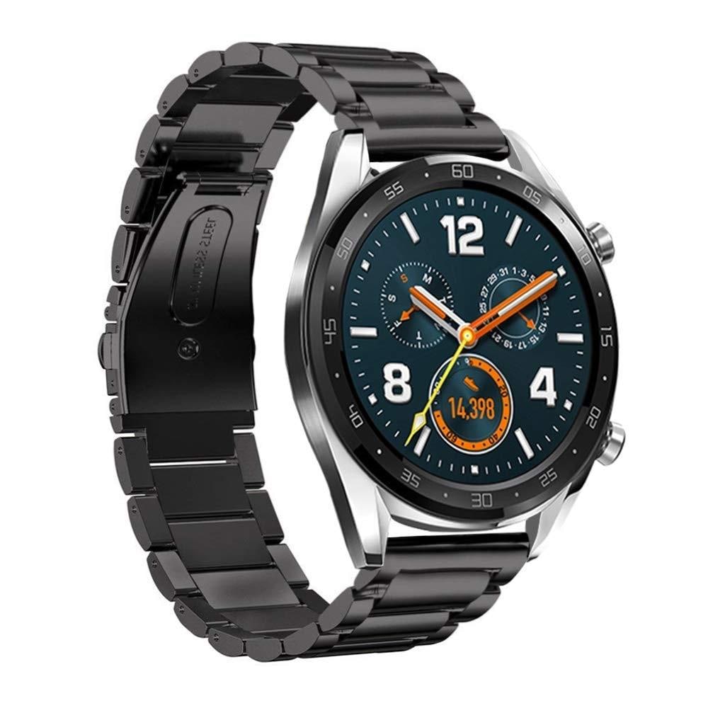 Huawei Watch GT 2 46mm/Watch GT 2e/Watch GT Elegant lenkereim i metall, Svart