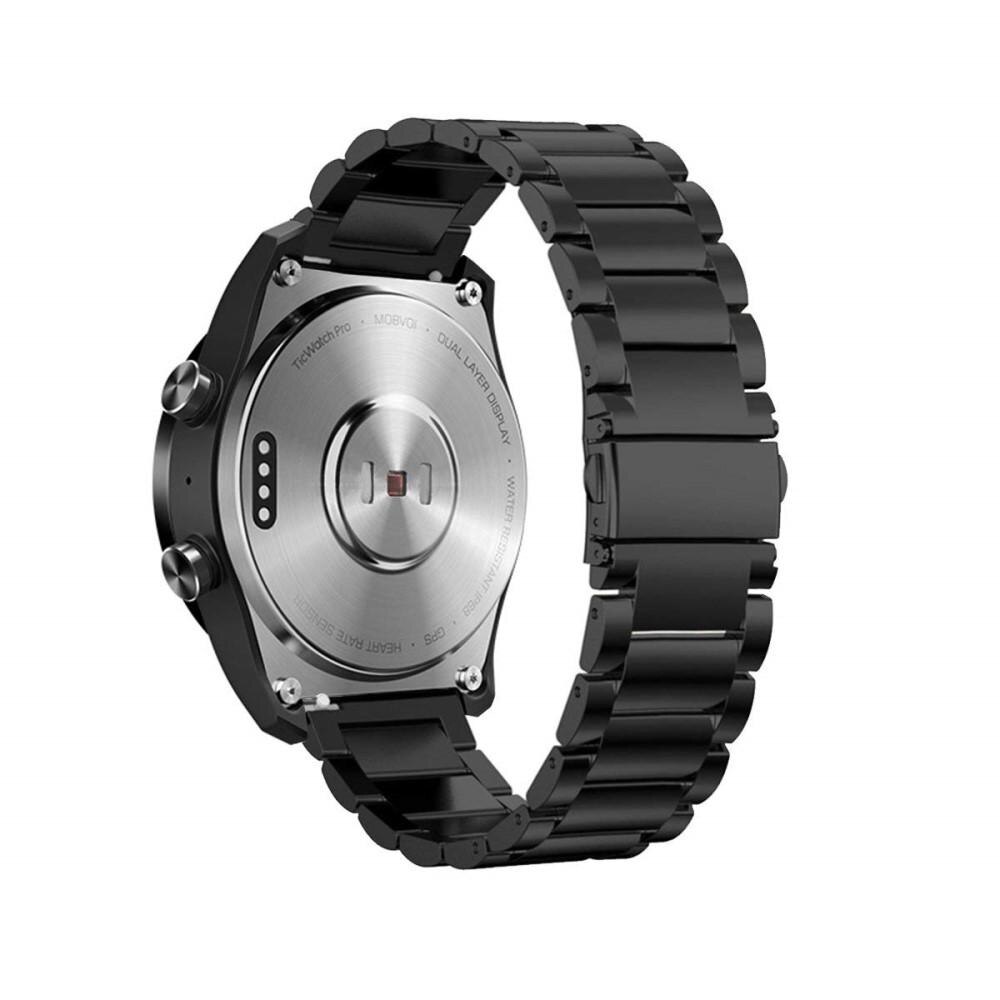 Mobvoi Ticwatch Pro/Ticwatch S2/Ticwatch E2 Elegant lenkereim i metall, Svart