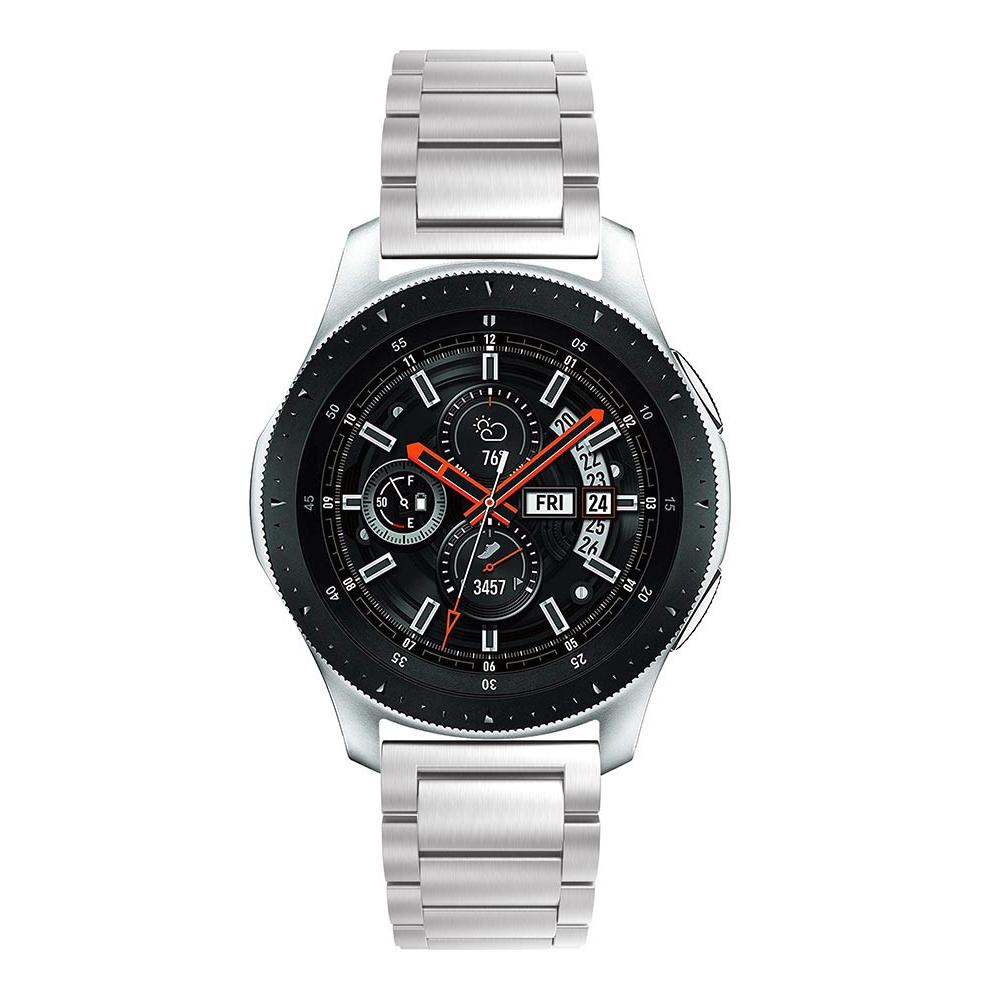 Samsung Galaxy Watch 46mm Elegant lenkereim i metall, Sølv