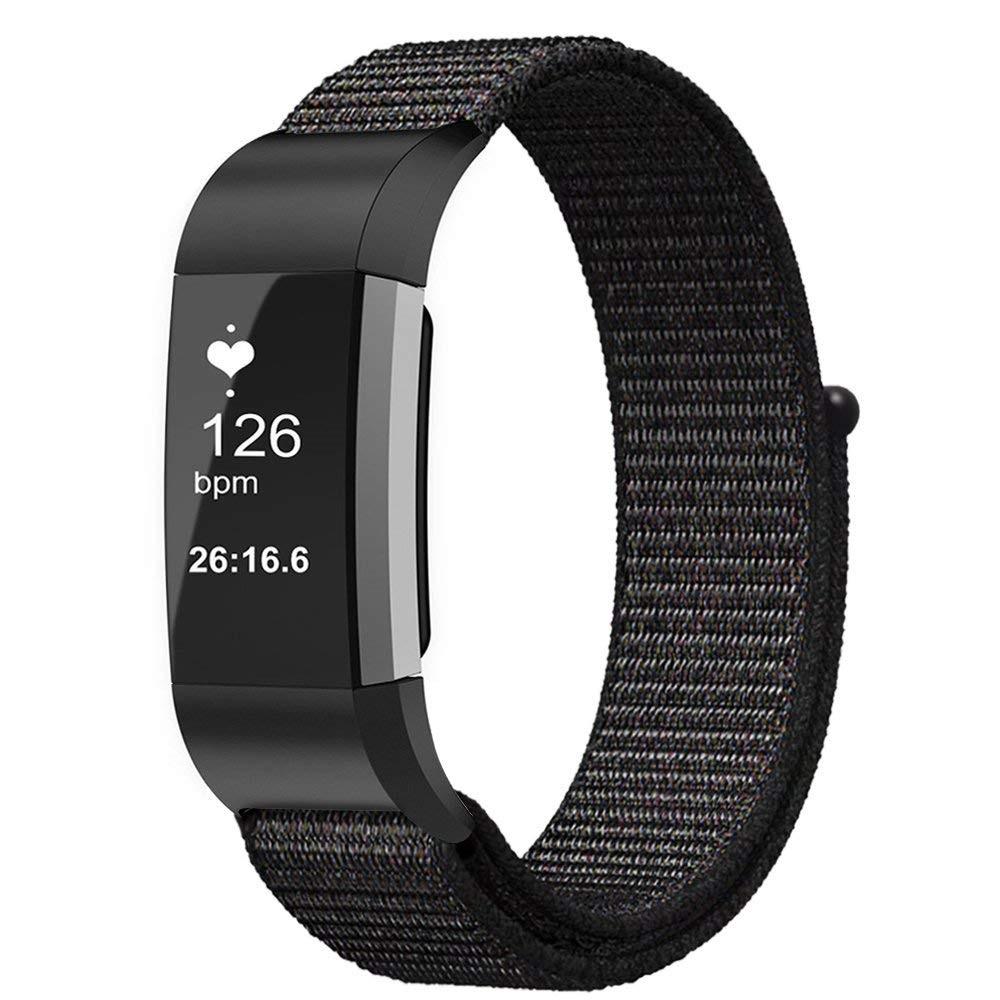 Fitbit Charge 3/Charge 4 Reim i nylon, Svart