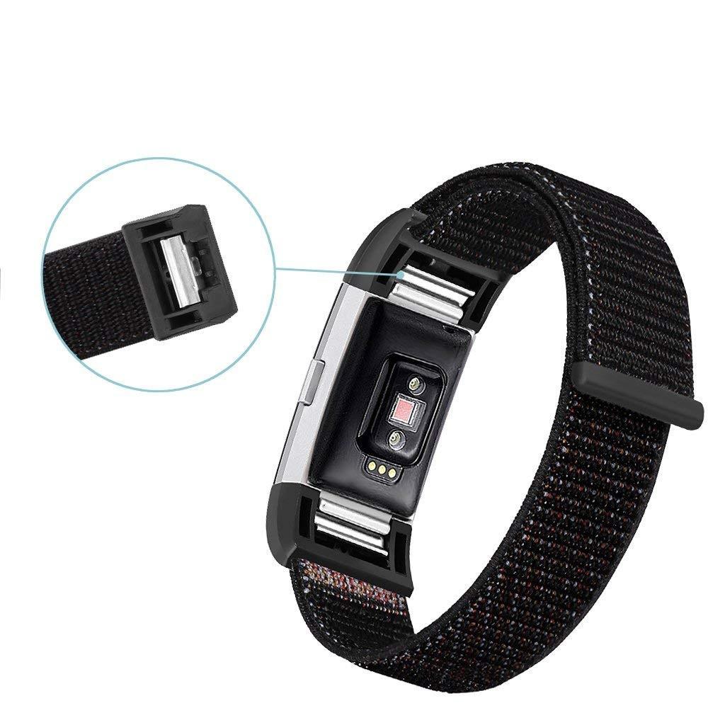 Fitbit Charge 3/Charge 4 Reim i nylon, Svart