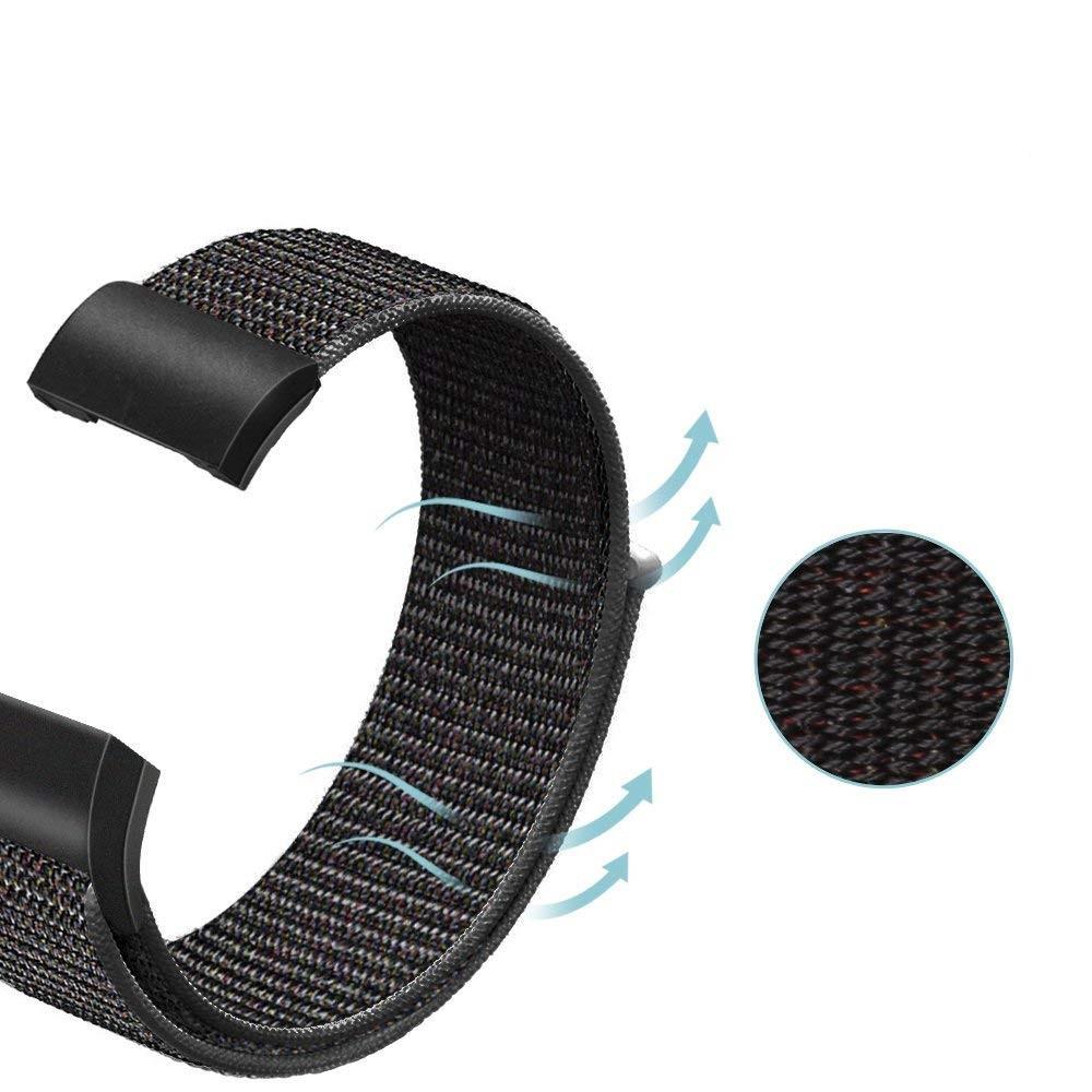 Fitbit Charge 3/Charge 4 Reim i nylon, Svart