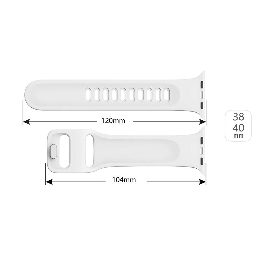 Apple Watch Series 8 41mm Reim i silikon, Hvit