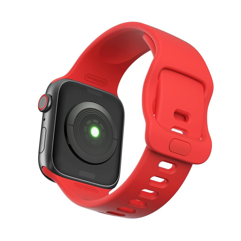 Apple Watch Series 9 45mm Reim i silikon, Rød