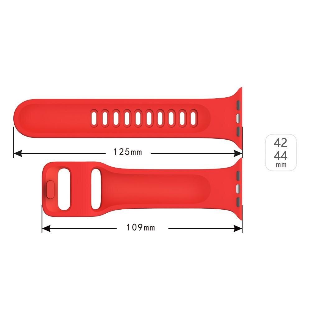 Apple Watch Series 1-3 42mm Reim i silikon, Rød