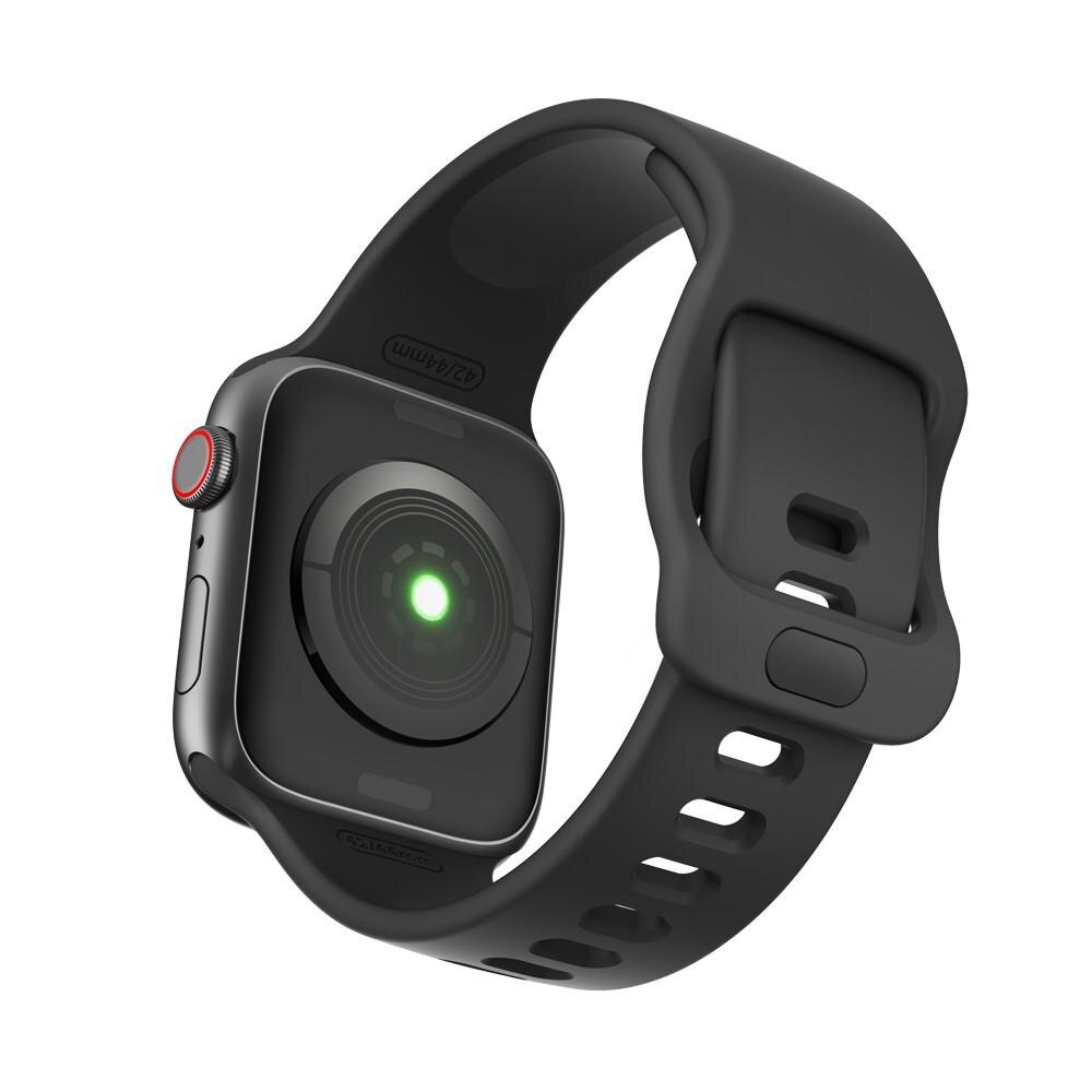 Apple Watch Series 9 45mm Reim i silikon, Svart