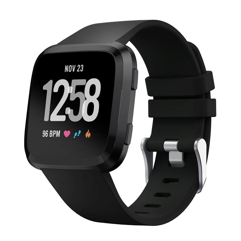 Fitbit Versa/Versa 2 Reim i silikon, Svart