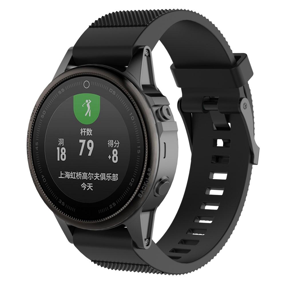 Garmin Fenix 5S Plus/Fenix 5S Reim i silikon, Svart