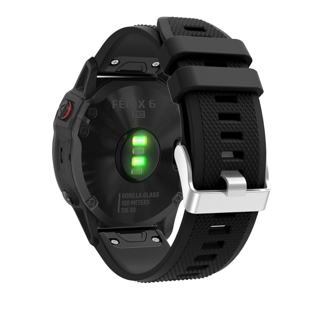 Garmin Fenix 6 Reim i silikon, Svart