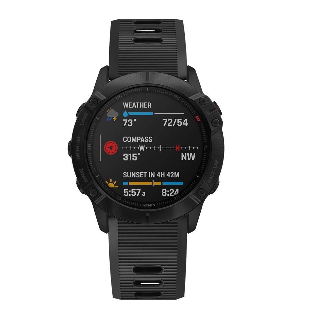 Garmin Fenix 6X Reim i silikon, Svart