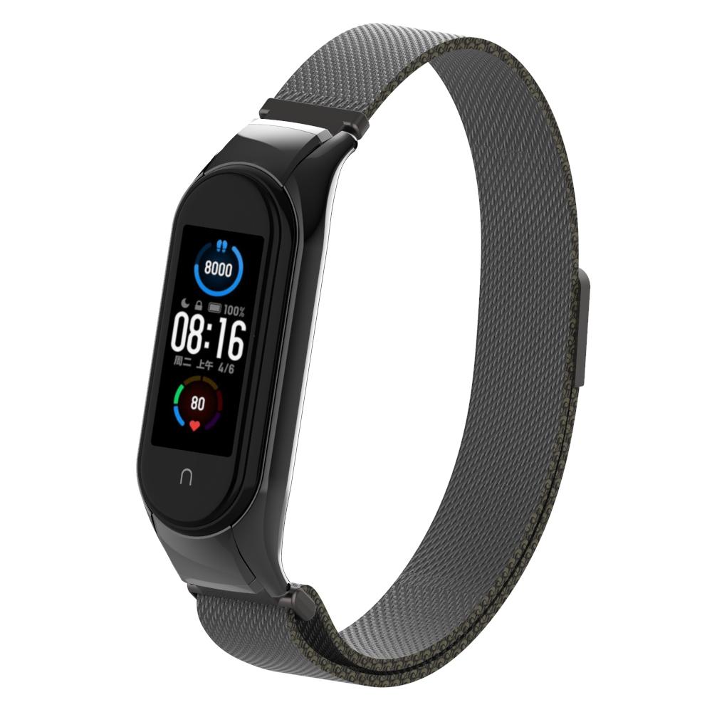 Xiaomi Mi Band 5/Mi Band 6 Reim Milanese Loop, Svart