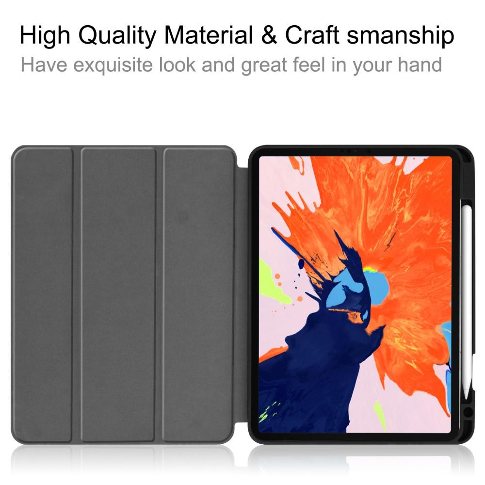 Apple iPad Pro 12.9 3rd Gen (2018) Tri-fold etui med pennholder, Svart