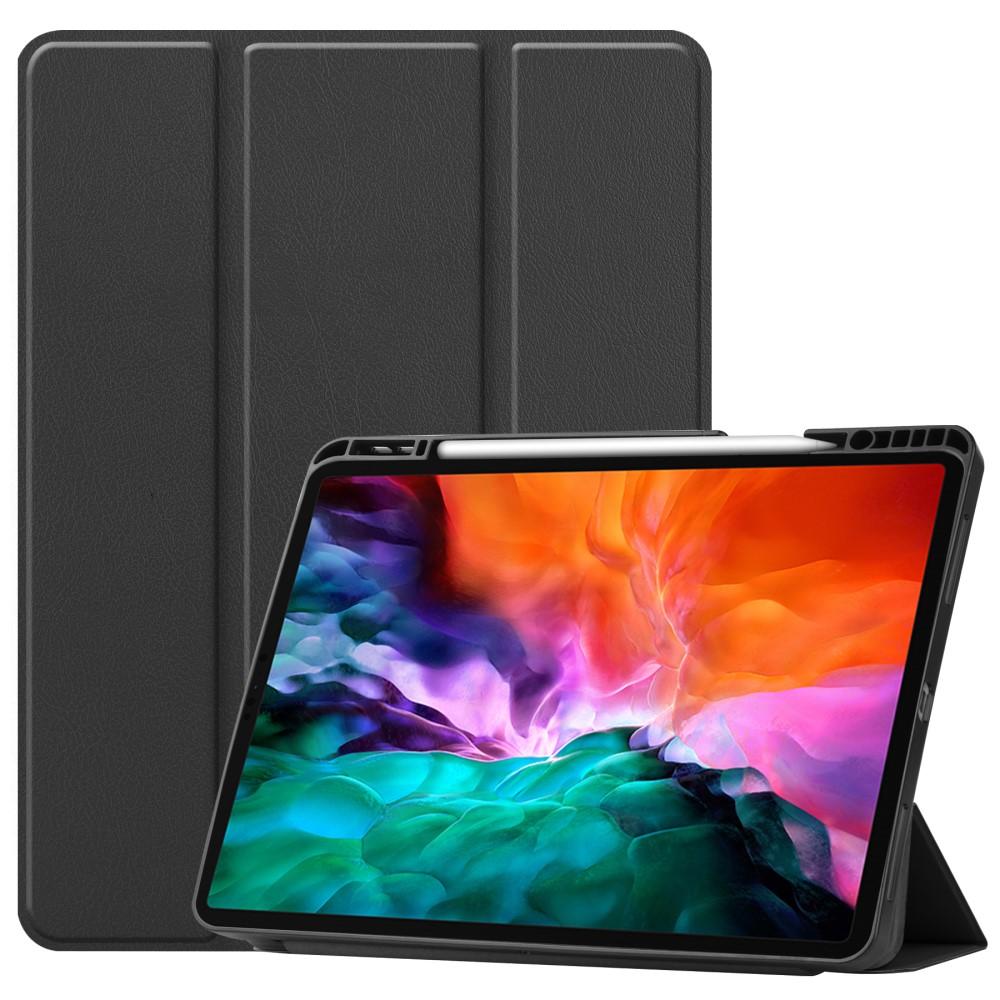 Apple iPad Pro 12.9 6th Gen (2022) Tri-fold etui med pennholder, Svart