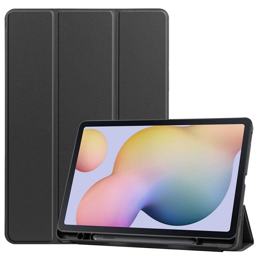 Samsung Galaxy Tab S8/Galaxy Tab S7 Tri-fold etui med pennholder, Svart