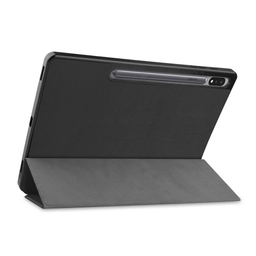 Samsung Galaxy Tab S8 Plus/Galaxy Tab S7 Plus Tri-fold etui med pennholder, Svart