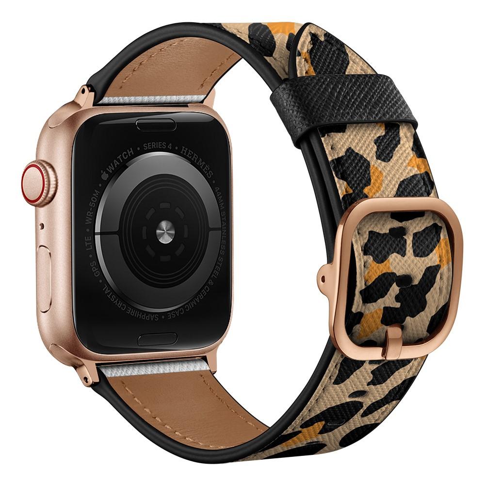 Apple Watch Series 8 41mm Reim i ekte skinn, Flerfarget/mønster