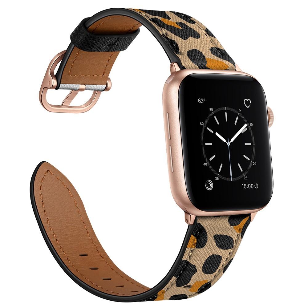 Apple Watch Series 4-6 40mm Reim i ekte skinn, Flerfarget/mønster