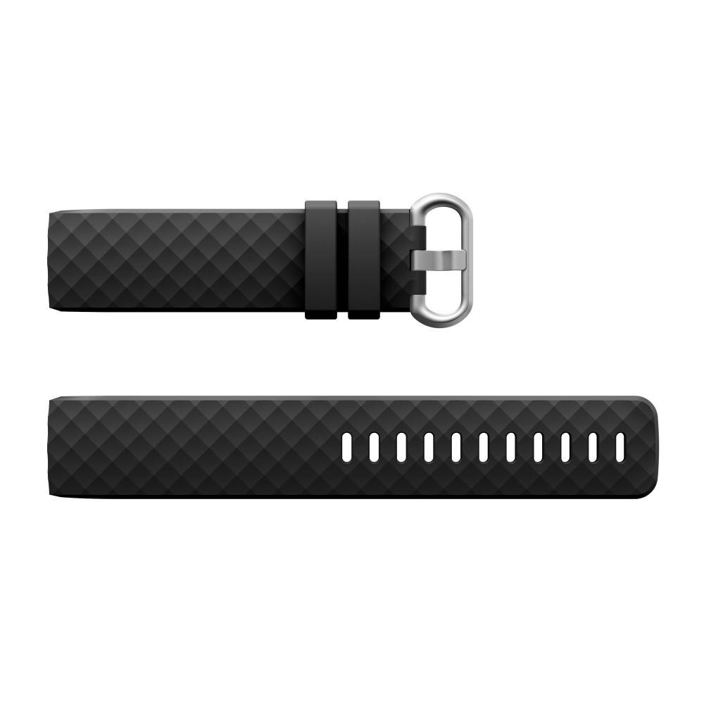 Fitbit Charge 3/Charge 4 Reim i silikon, Svart